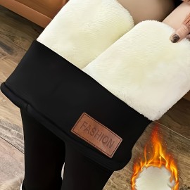 Women's High Elastic Fleece Leggings for Fall Winter - Warm and Comfortable Activewear