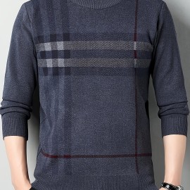 Men's Stylish Loose Knitted Sweater - Casual Breathable Long Sleeve Turtleneck for Outdoor Activities