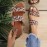 Women's Dot Printed Flat Slippers, Double Bends Open Toe Non Slip Slide Shoes, Fashion Indoor & Outdoor Slippers