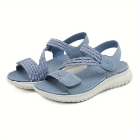 Women's Comfy Flat Sports Sandals - Open Toe Ankle Strap Shoes for Casual Outdoor Wear