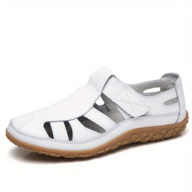 Women's Retro Closed Toe Flat Sandals - Non Slip Casual Outdoor Shoes