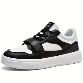 Men's Solid Trendy Platform Shoes For Outdoor Casual Activities Non Slip Lace Up, All Seasons