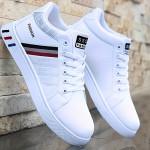 Plus Size Men's Trendy High Top Skateboard Shoes, Comfy Non Slip Durable Lace Up Sneakers For Men's Outdoor Activities