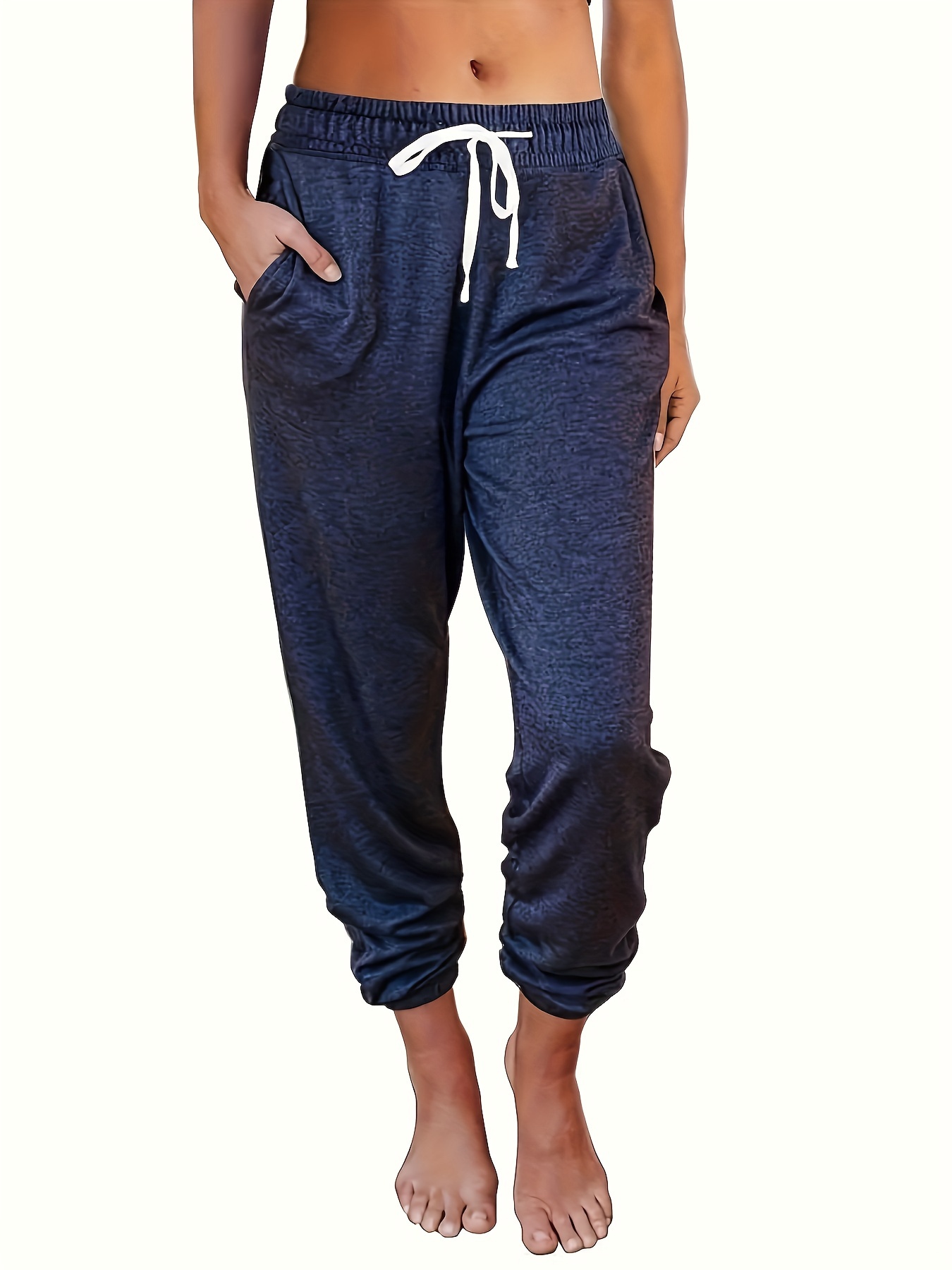 drawstring loose sweatpants with pocket running jogger pants womens activewear details 7