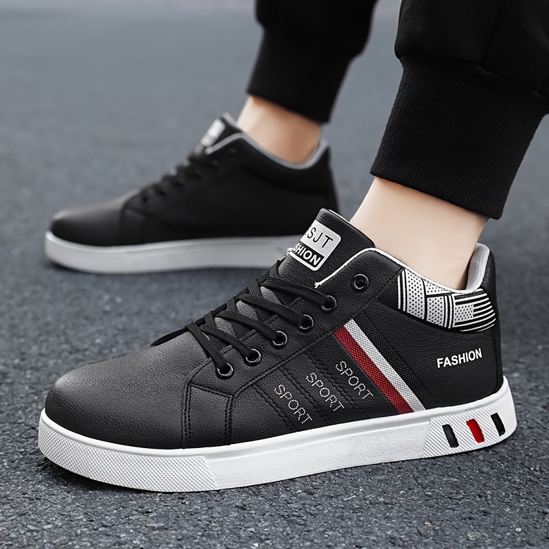 skate shoes plus size men s trendy solid comfy non slip lace details 5